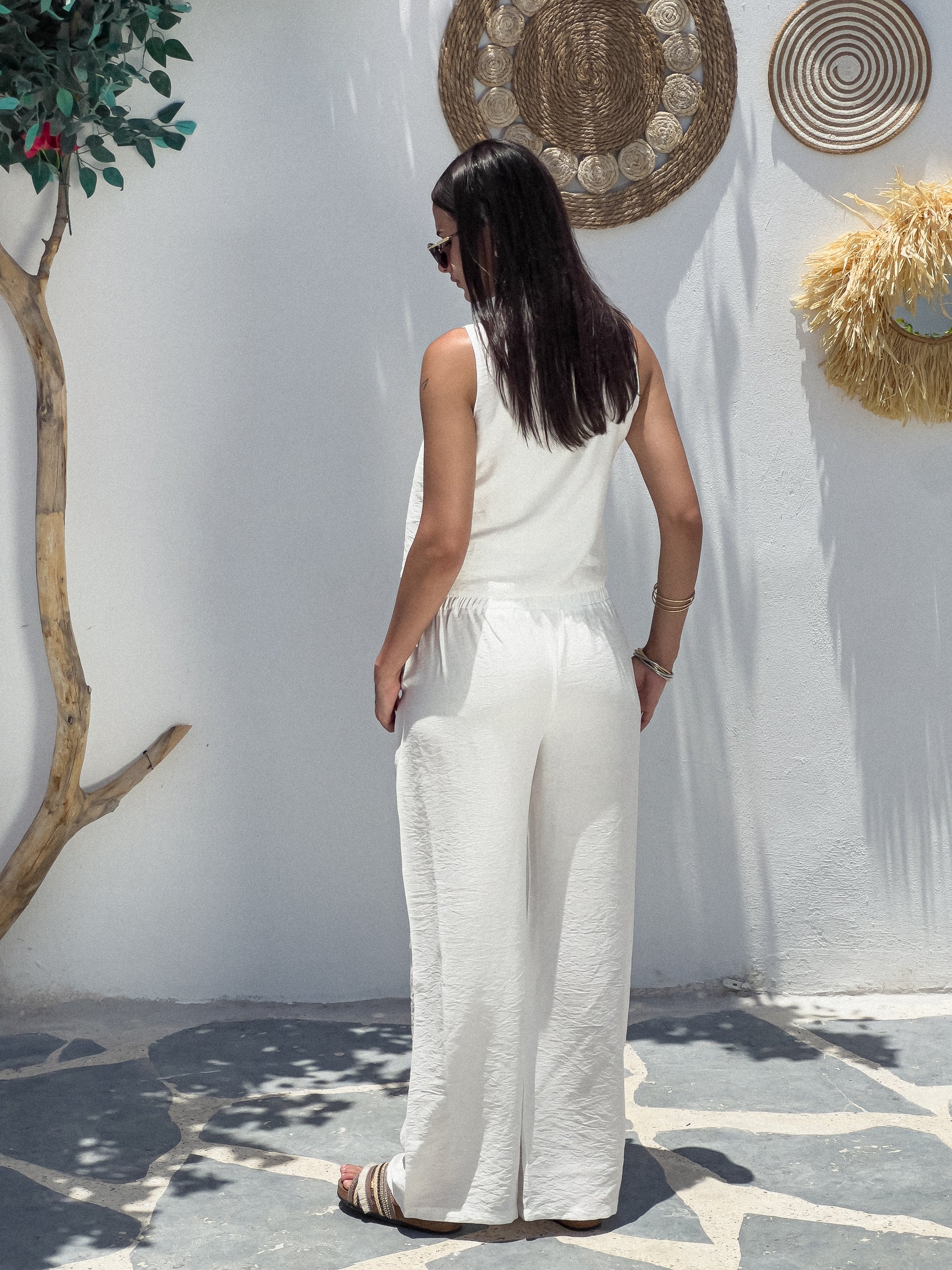 The Sol Linen Set in Cream