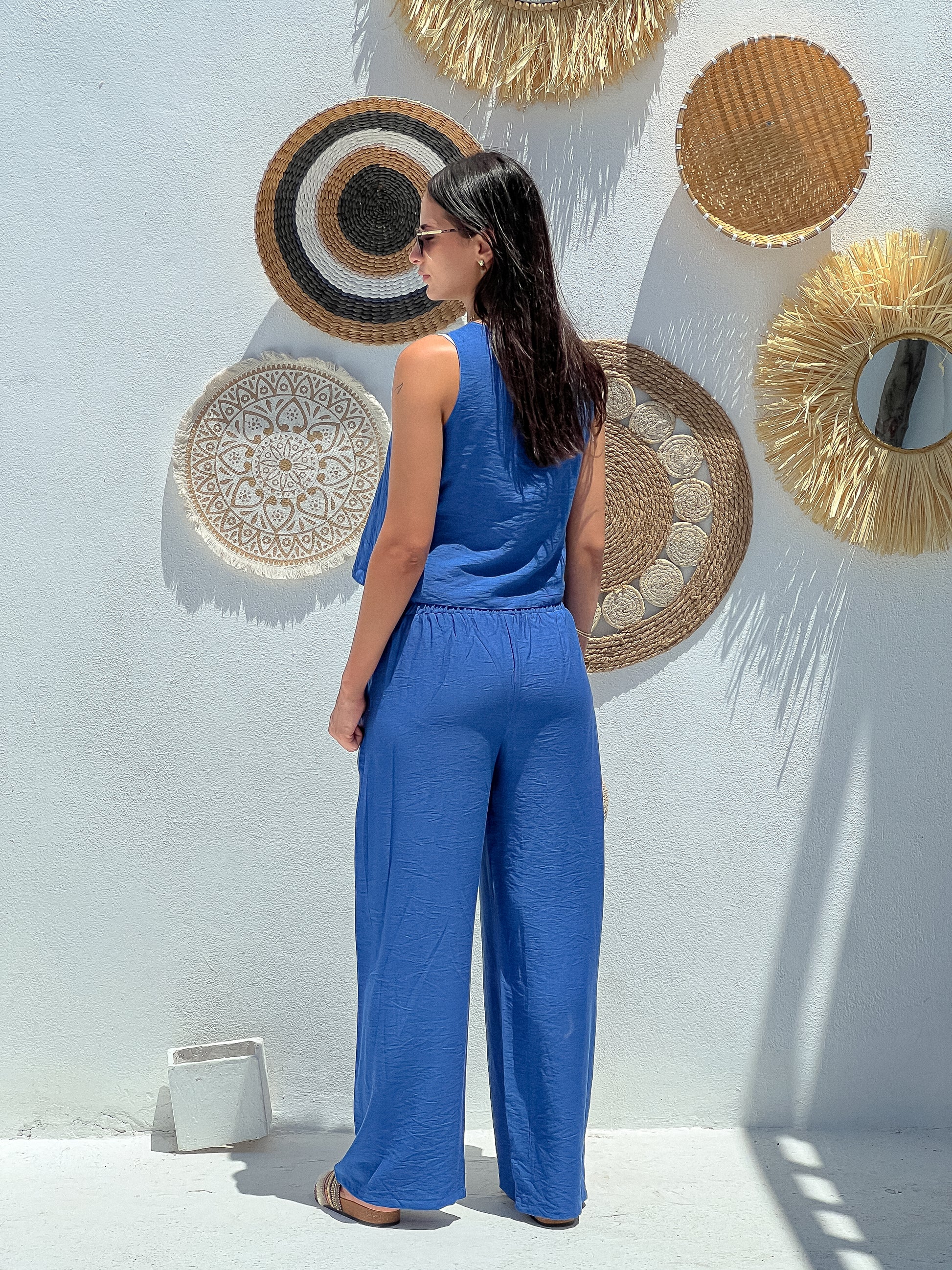 The Sol Linen Set in Blue
