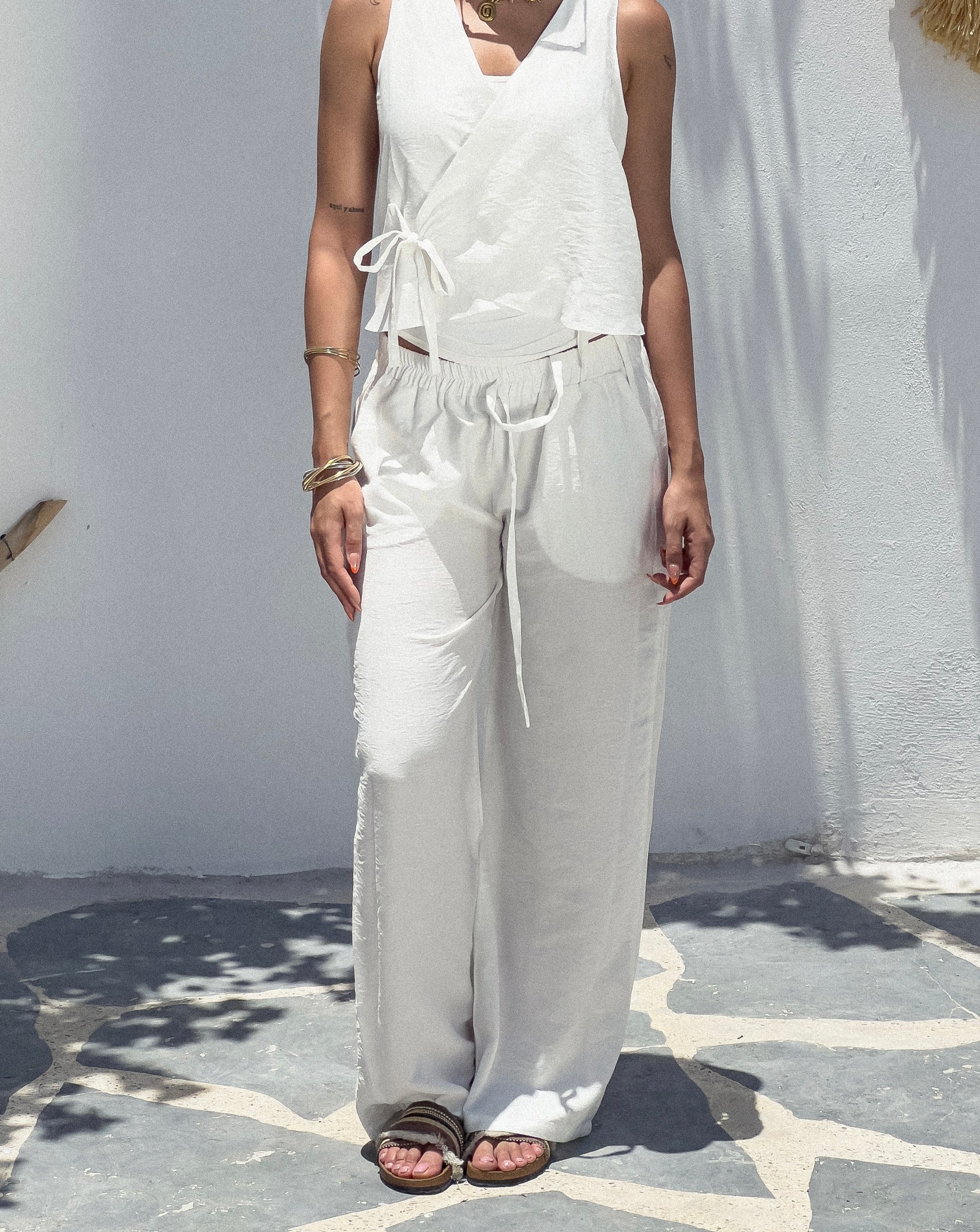 The Sol Linen Pants in White