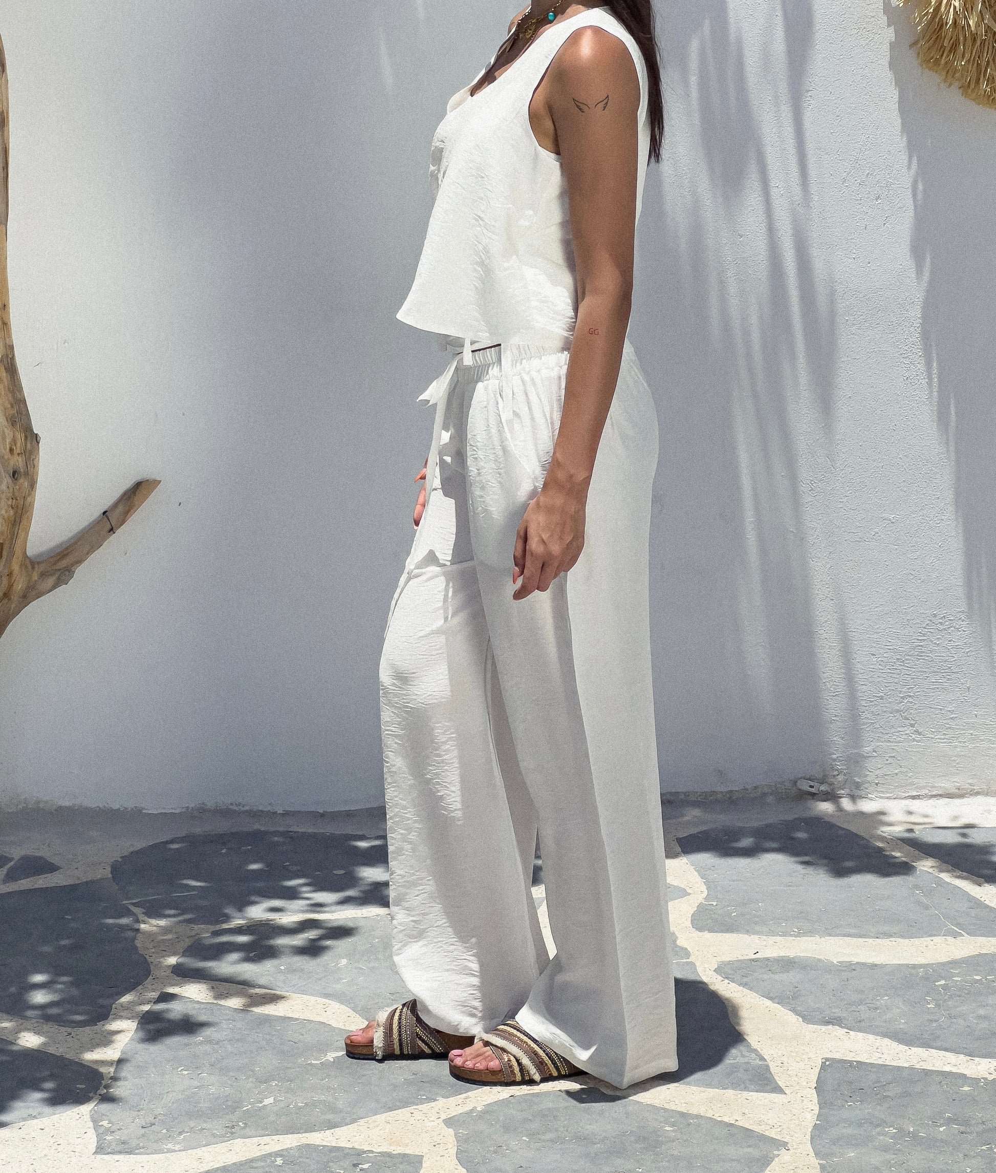 The Sol Linen Pants in White