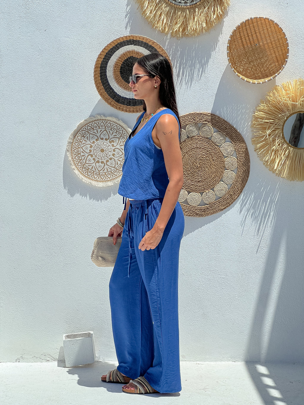 The Sol Linen Set in Blue