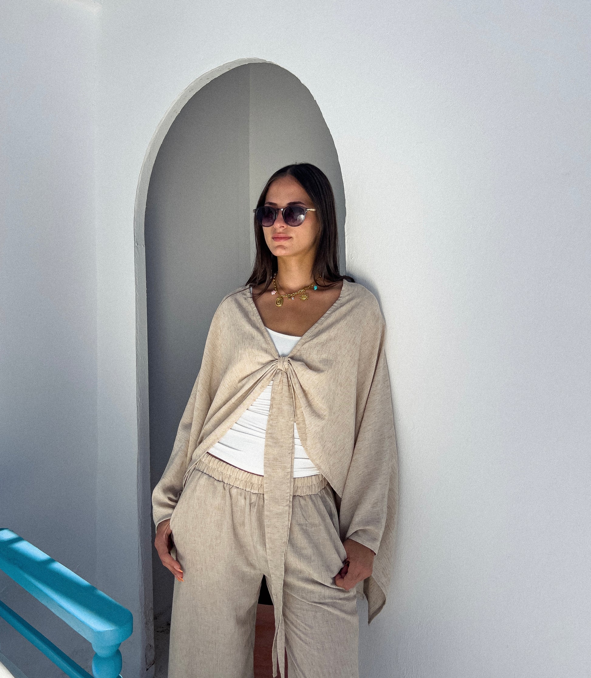 The Soleil Top in Beige