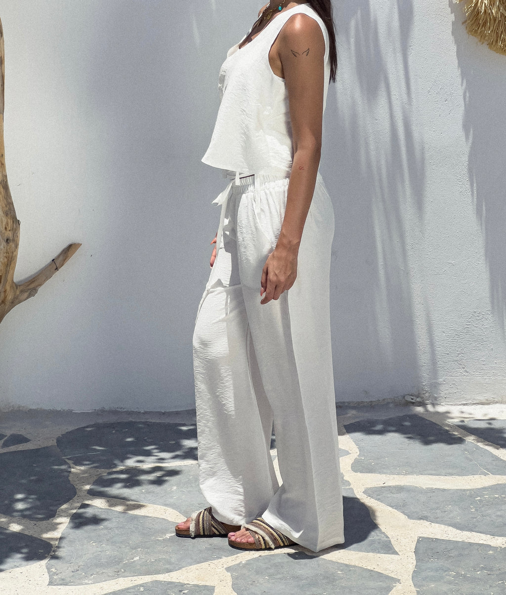 The Sol Linen Pants in White